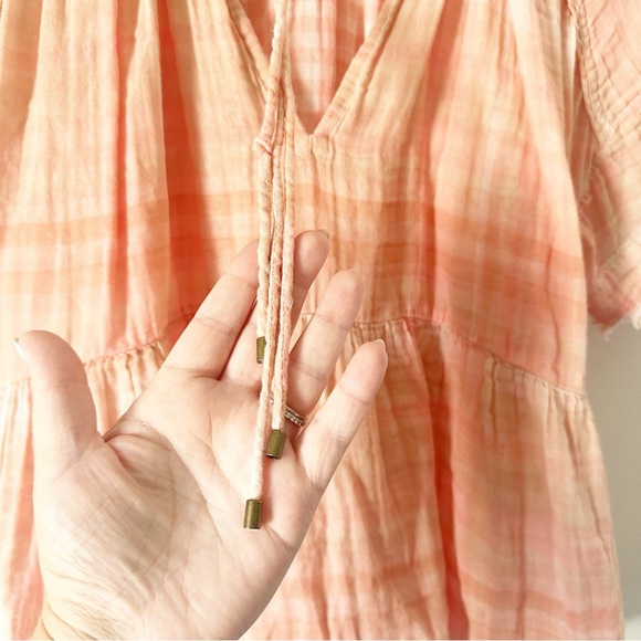 Anthropologie Pilcro and the Letterpress The Bette Babydoll Blouse Peach S - Picture 8 of 12
